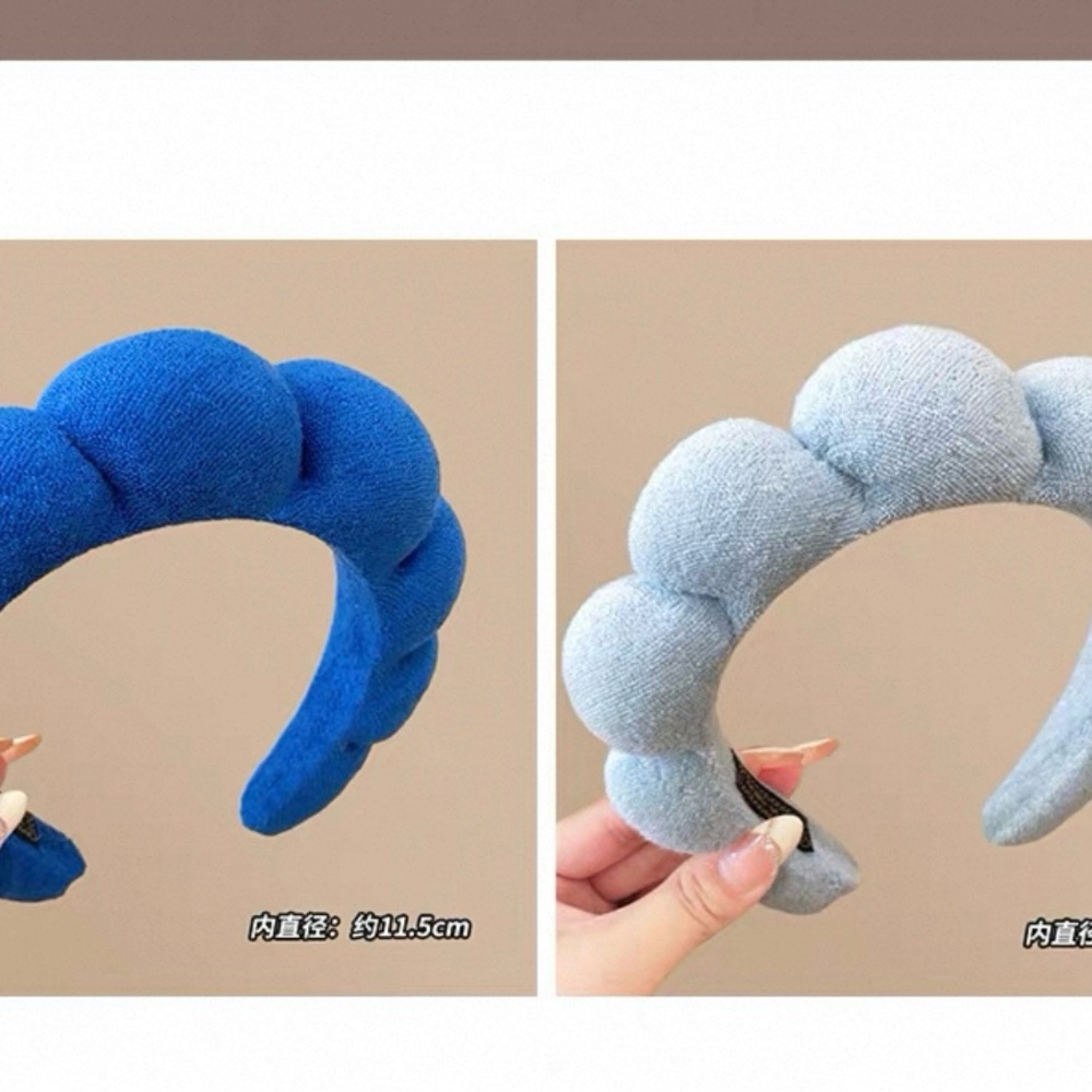 Blue and light blue Padded Headbands for skincare!